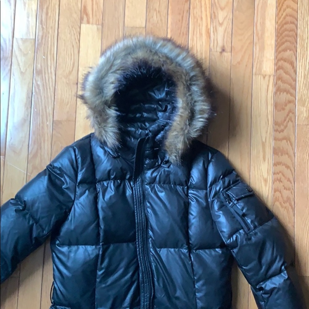 Marc New York Andrew Marc satin zip up parka